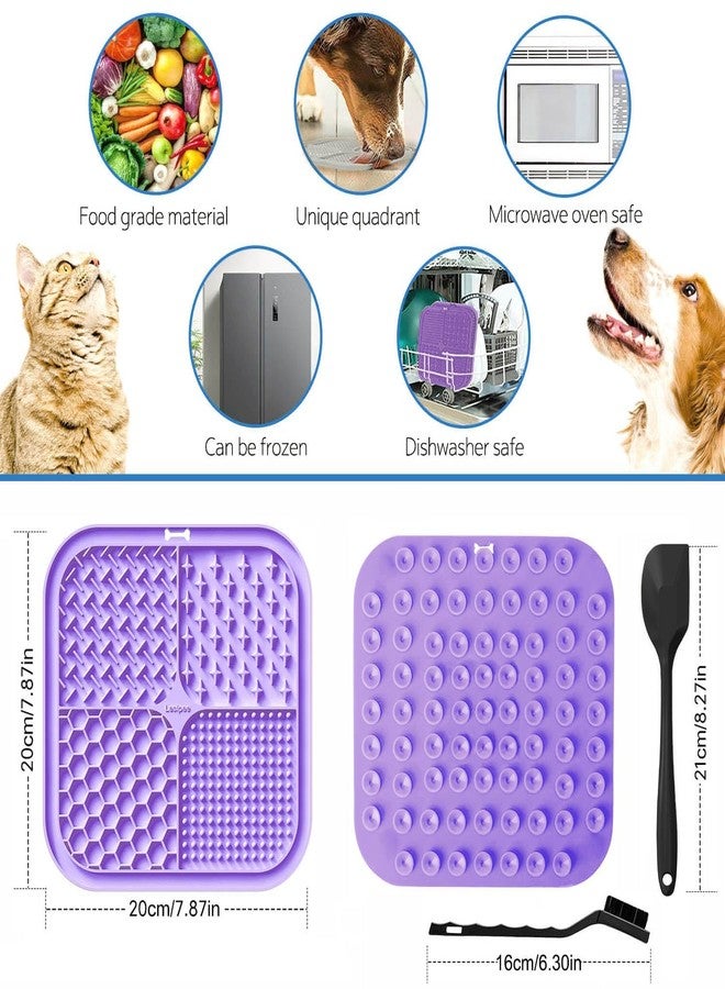 Veemok Mat for Dogs | Cats (2 Pack) - Slow Feeder Mat for Anxiety Relief Training - Calming Pet Mat for Bathing, Grooming, and Feeding Peanut Butter, Yogurt, Puree - Pet Supply Essentials - Image 2